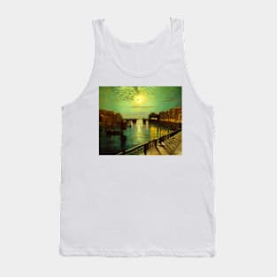 Whitby Harbor by Moonlight - John Atkinson Grimshaw Tank Top